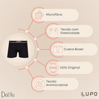 Kit 10 Cuecas Lupo Boxer Microfibra Poliamida Sem Costura Adulto Masculino