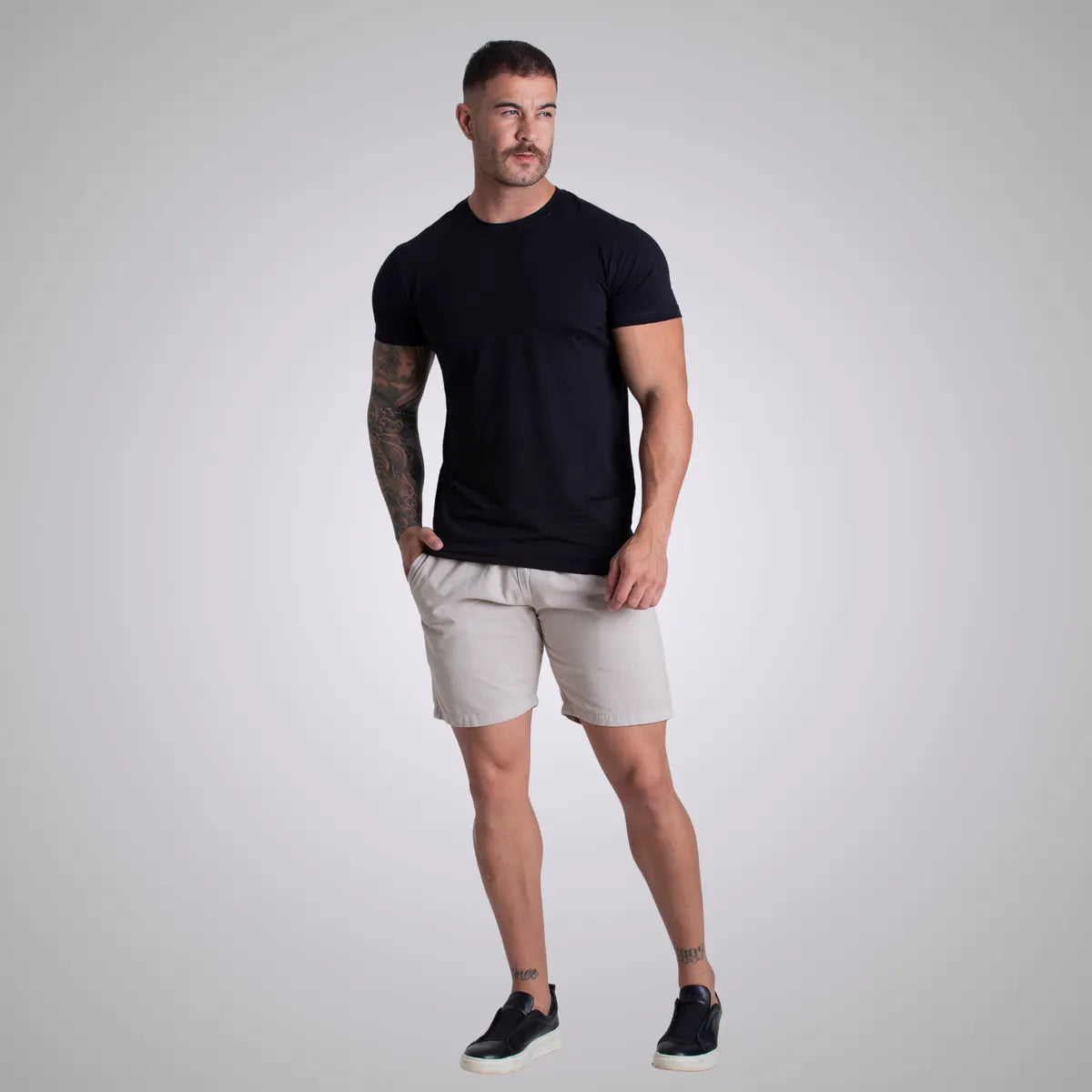 Kit 3 Short Sarja Mauricinho Brim Bermuda Masculina Colorida