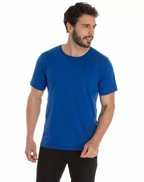Camiseta de Algodão Premium Azul Royal