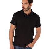Camisa Polo Piquet Masculina Preta