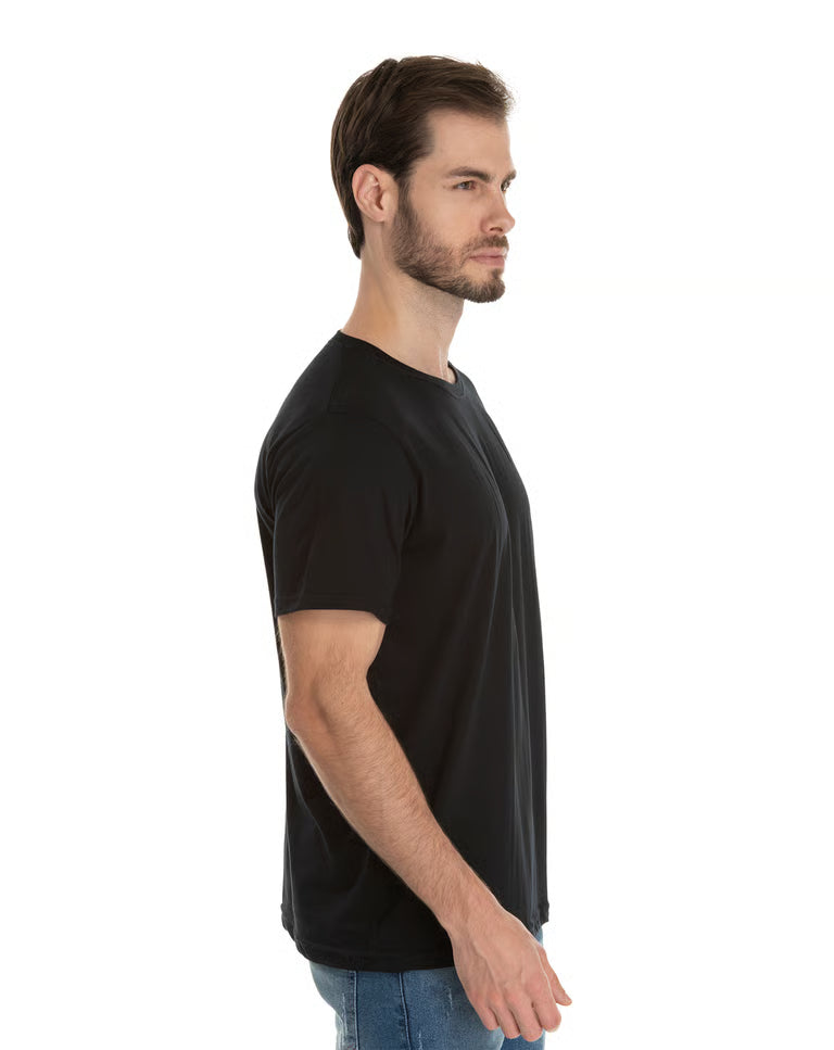 Camiseta de Algodão Premium Preta