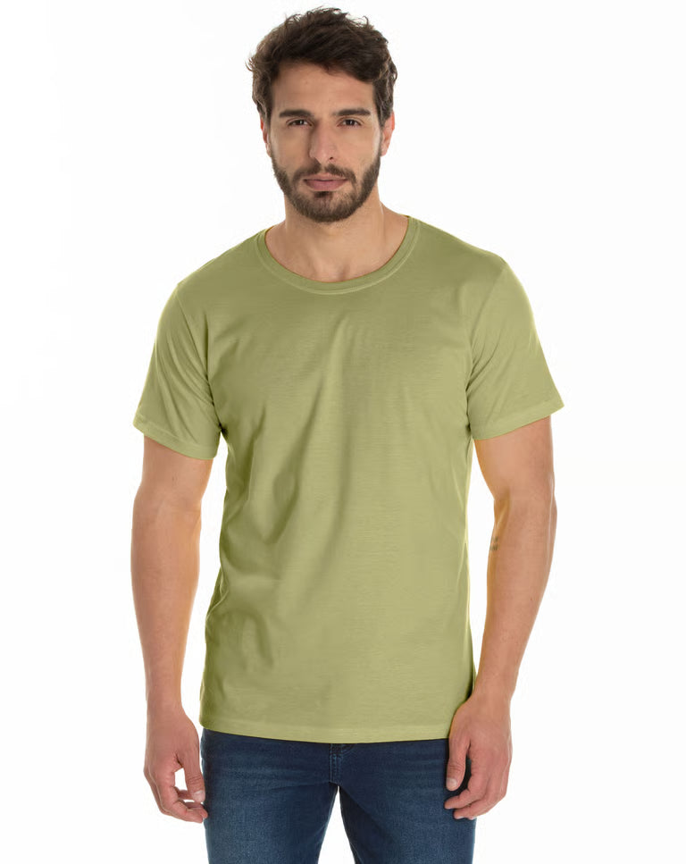 Camiseta de Algodão Premium Caqui