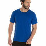 Camiseta de Algodão Premium Azul Royal