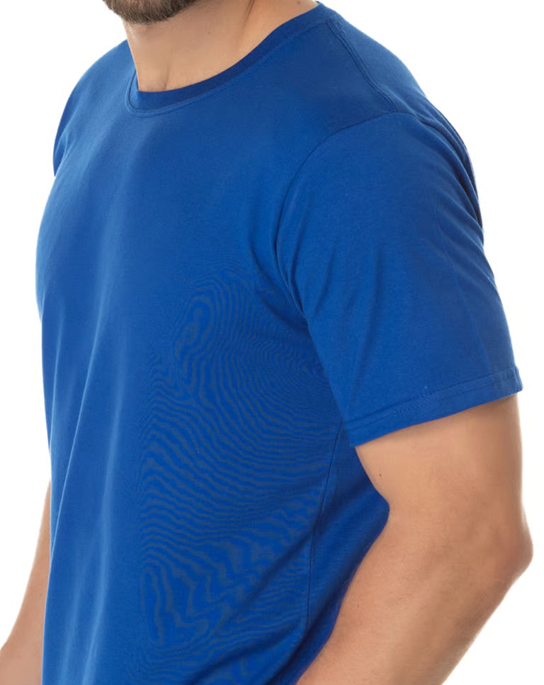 Camiseta de Algodão Premium Azul Royal