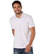 Camisa Polo Piquet Masculina Branca