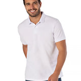 Camisa Polo Piquet Masculina Branca