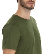 Camiseta de Algodão Premium Verde Militar