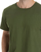 Camiseta de Algodão Premium Verde Militar