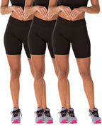 Kit 3 Bermudas Fitness Feminina Preta