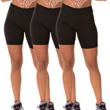 Kit 3 Bermudas Fitness Feminina Preta