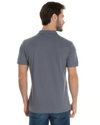 Camisa Polo Piquet Masculina Cinza Chumbo