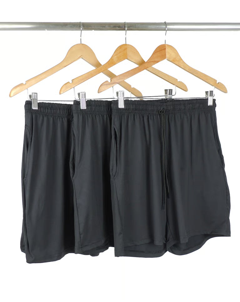Kit 3 Bermudas Dry Fit Pretas