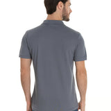 Camisa Polo Piquet Masculina Cinza Chumbo