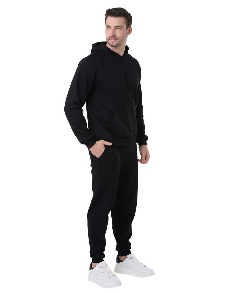 Conjunto Moletom Masculino com Capuz Preto 01