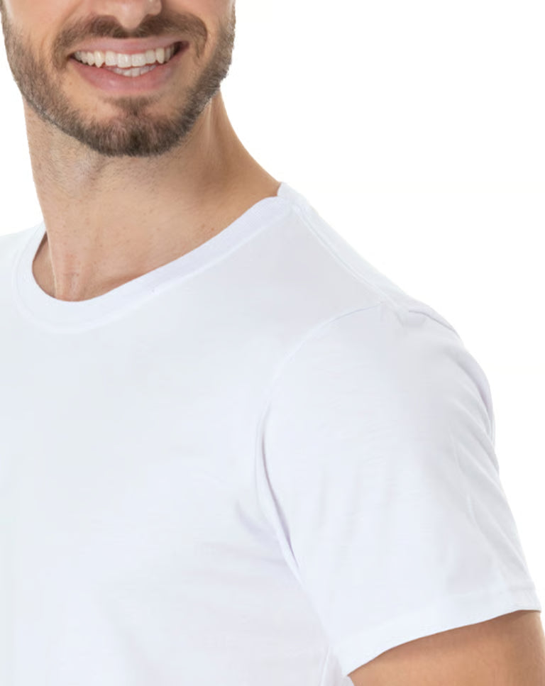 Camiseta de Algodão Premium Branca